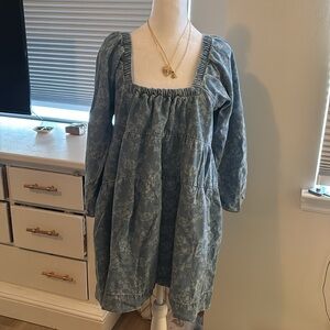 Free People Blue Floral Dress